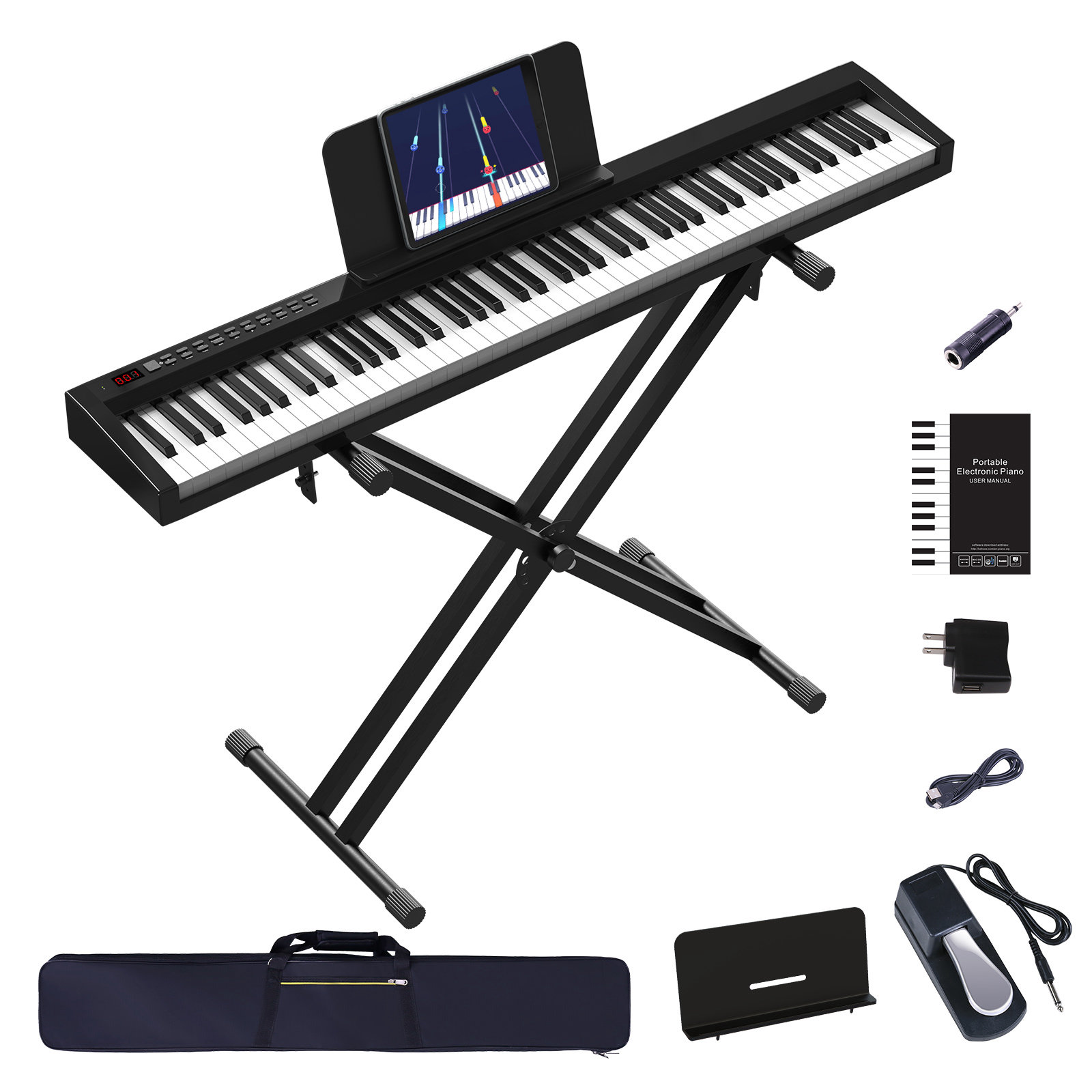 OYAYO Digital Piano Keyboard 88 Key with Piano Stand