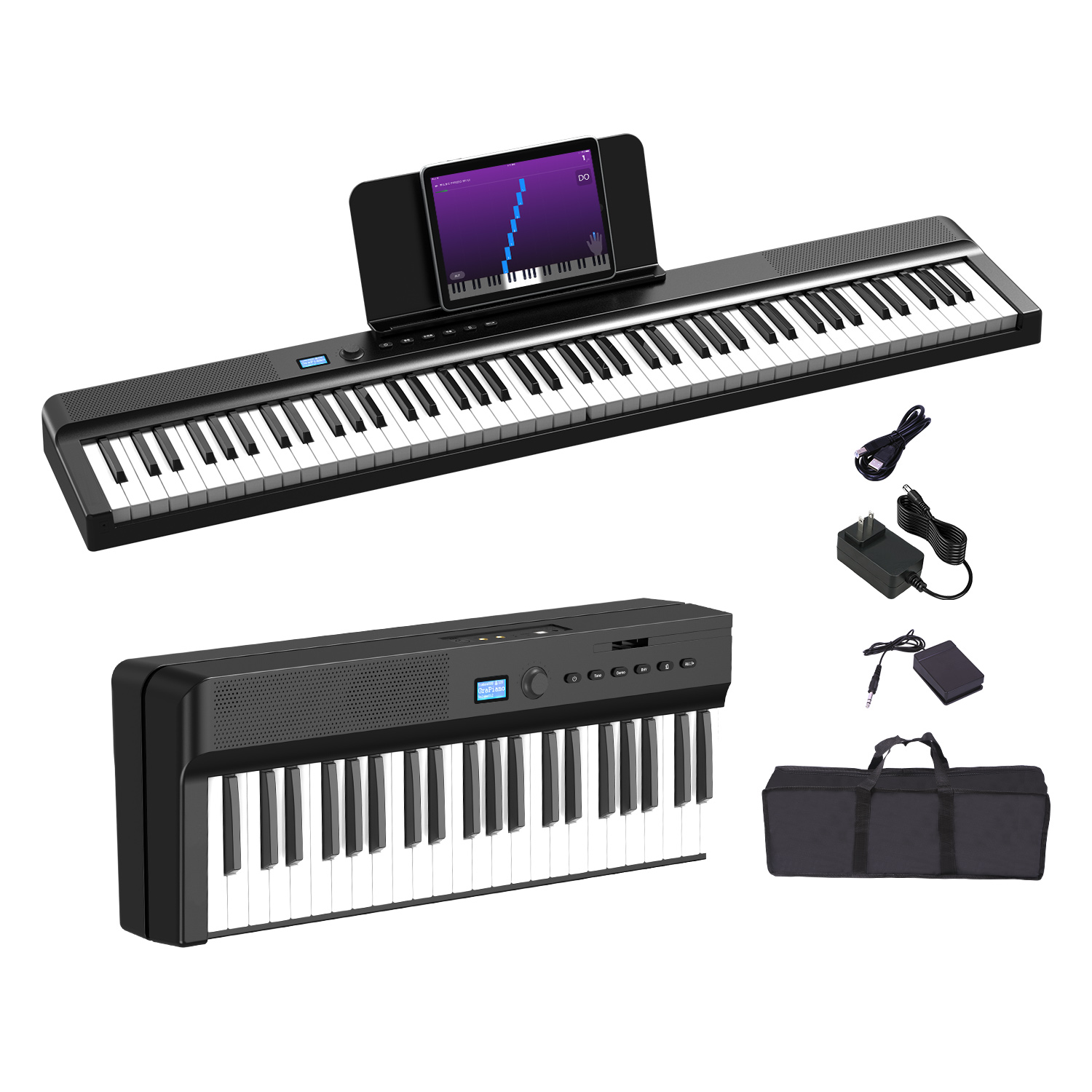 Folding piano model FP88D